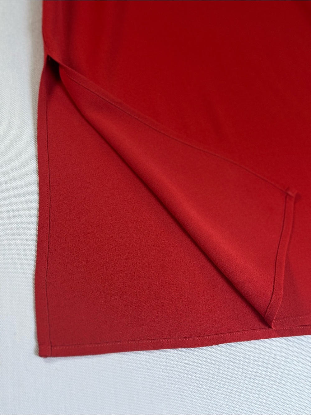 EILEEN FISHER Red 100% Silk Georgette Crepe Sleeveless Tunic Top XL-1X - Picture 5 of 10